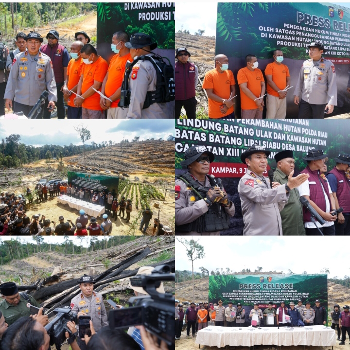 Tindak Tegas Perusakan Hutan, Polda Riau Tegaskan Komitmen Green Policing