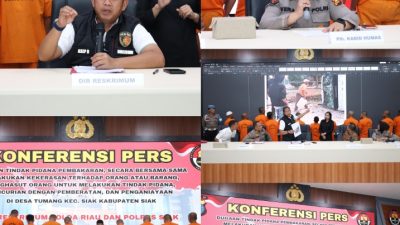 Polda Riau Tetapkan 13 Tersangka Terkait Kerusuhan di PT. SSL Siak